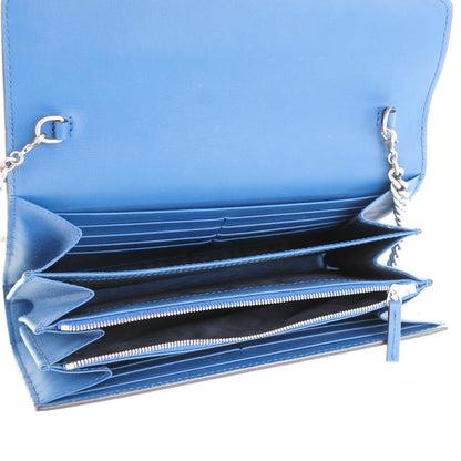 Gucci GG Supreme Monogram Blooms Mini Dionysus Chain Wallet Beige Blue Navy Vintage Blue 5 of 7