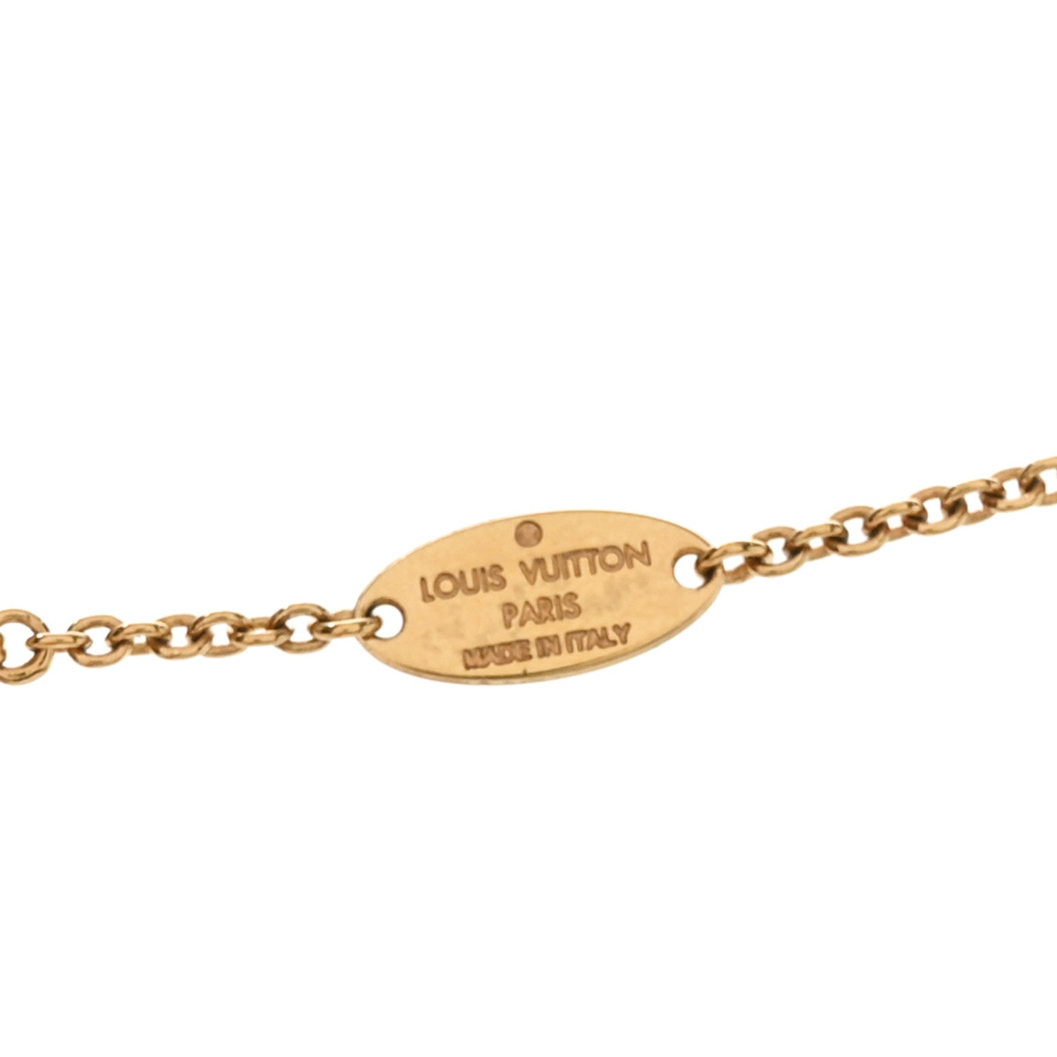 Louis Vuitton Metal L to V Necklace Gold Silver 4 of 6