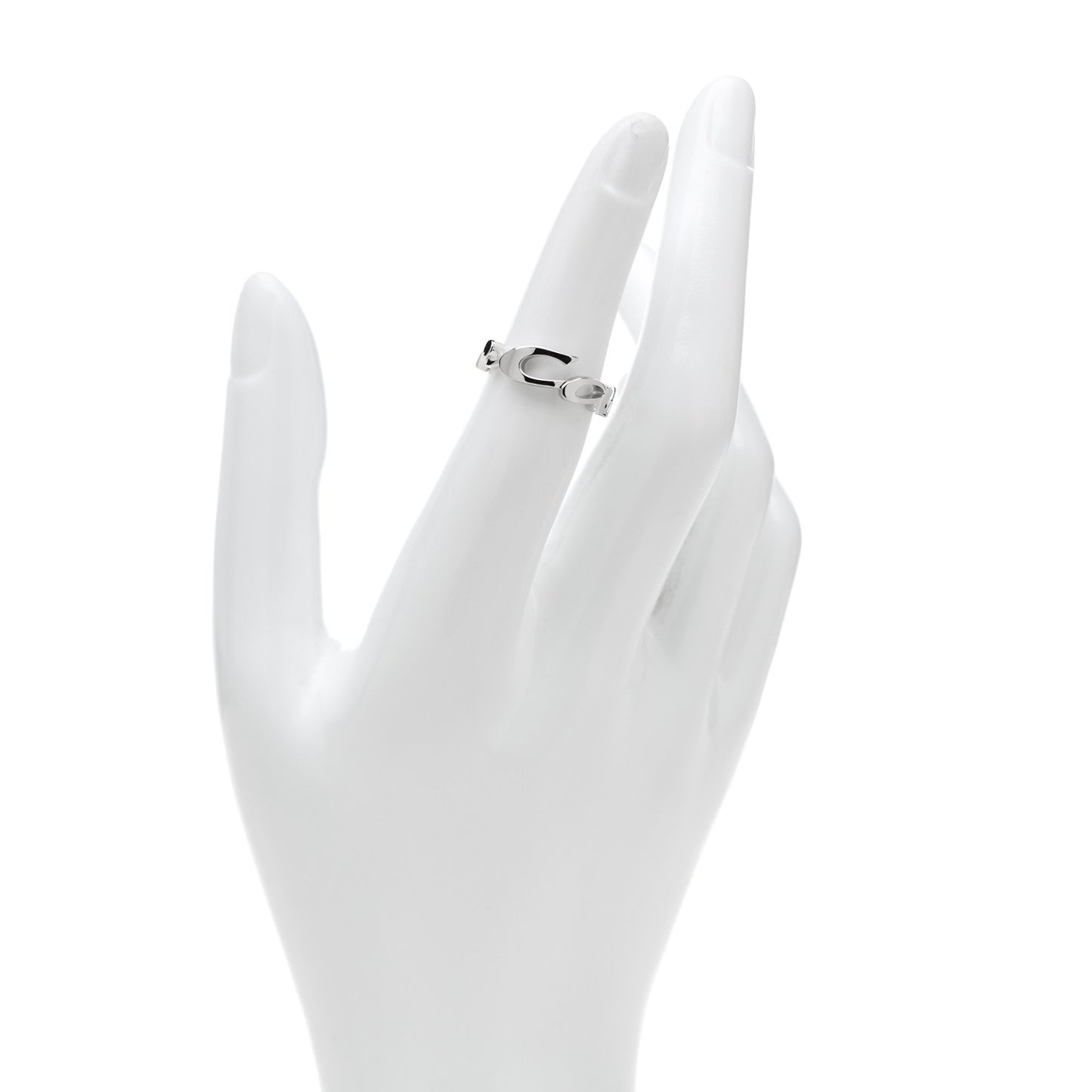 18K White Gold Signature Ring 50 5.25