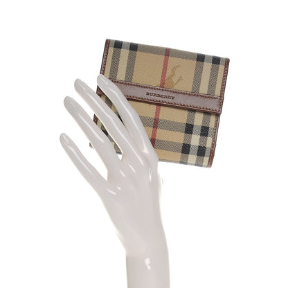 Burberry Haymarket Check Compact Wallet Brown 2 of 7