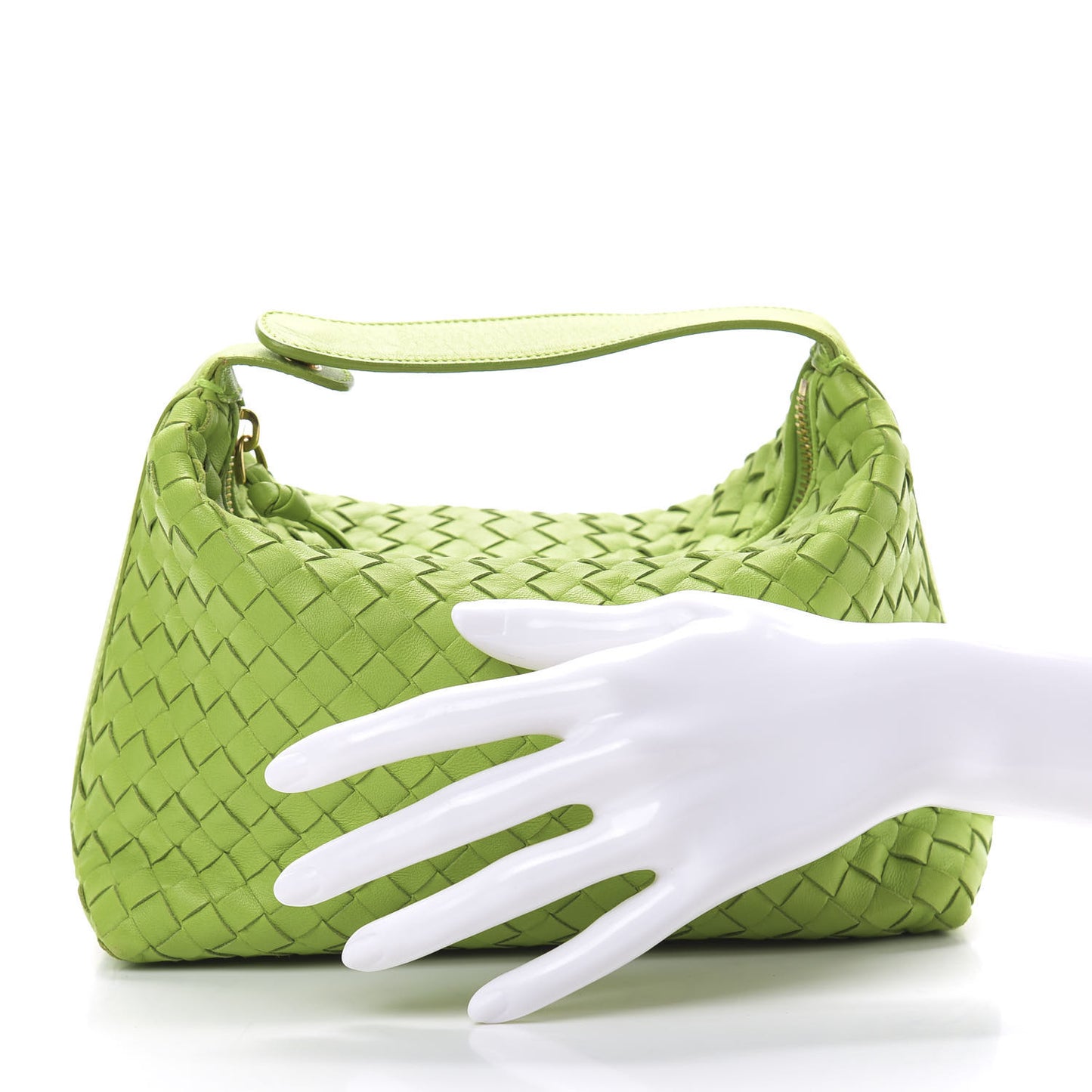 Nappa Intrecciato Large Cosmetic Case Mela