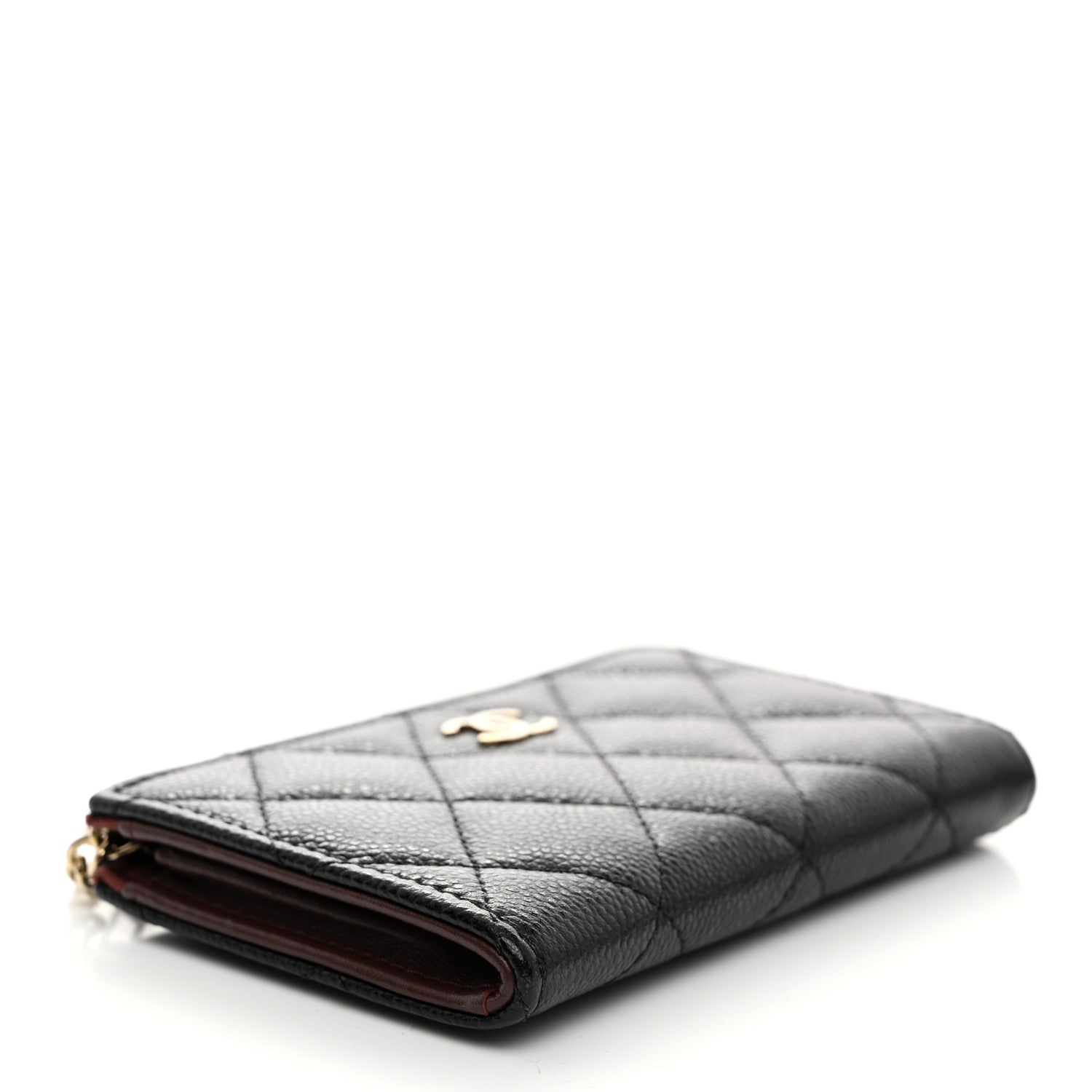 Chanel Caviar Quilted Zipped Key Holder Case Black 4 of 8