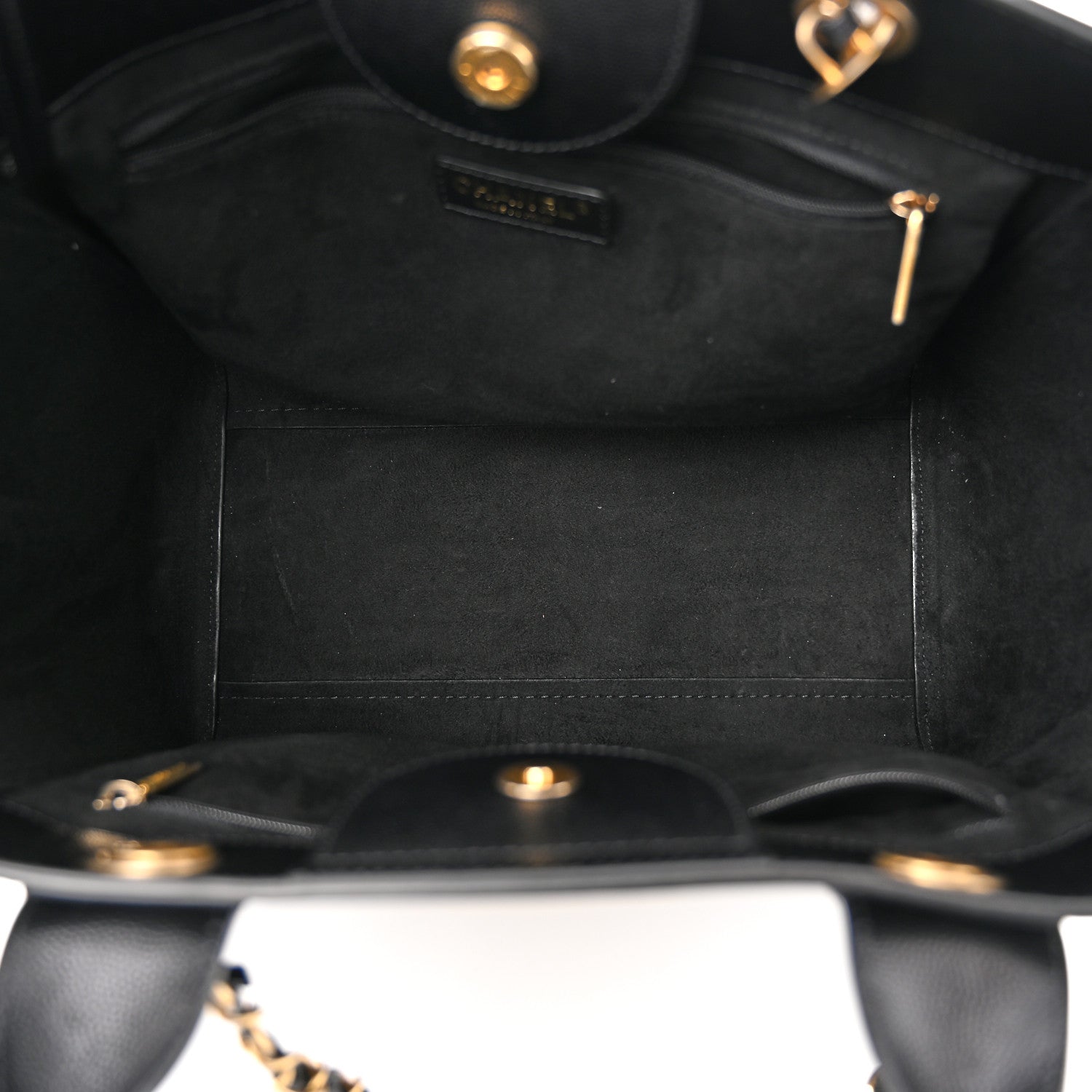 Chanel Caviar Small Studded Deauville Tote Black 5 of 10