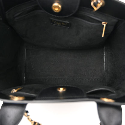 Chanel Caviar Small Studded Deauville Tote Black 5 of 10