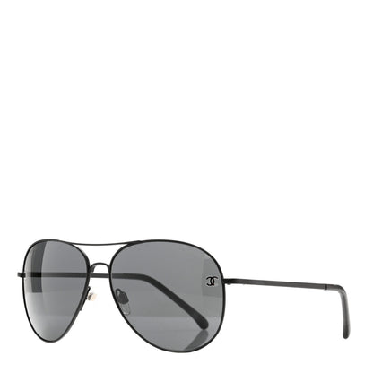Chanel Aviator CC Sunglasses 4189-T-Q Matte Brown Dark Grey 1 of 8
