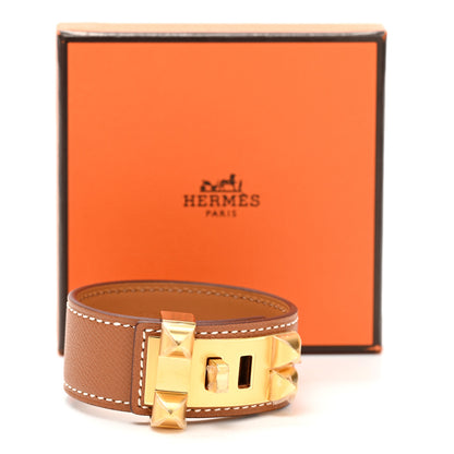 Hermes Madame Calfskin Collier de Chien CDC 24 Bracelet T2 Gold 8 of 8