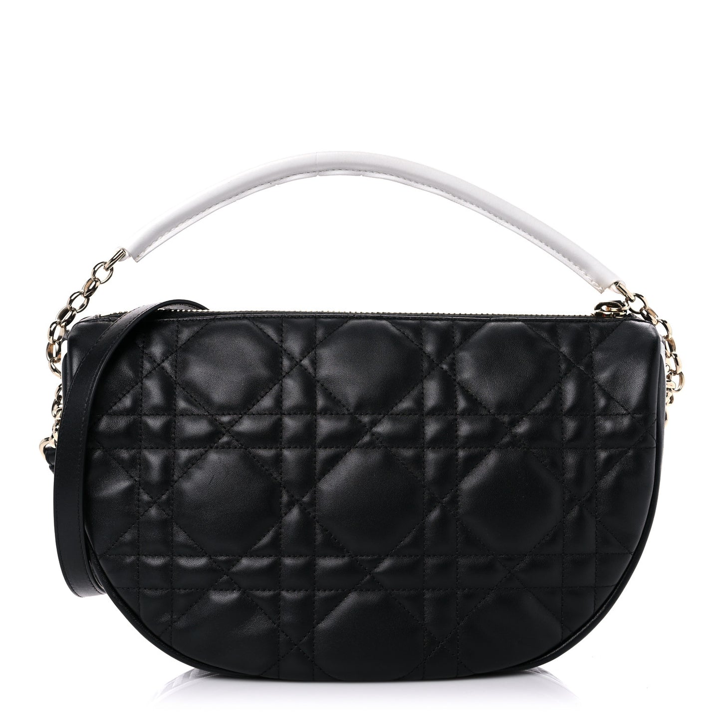 Lambskin Cannage Medium Dior Vibe Hobo Bag Black