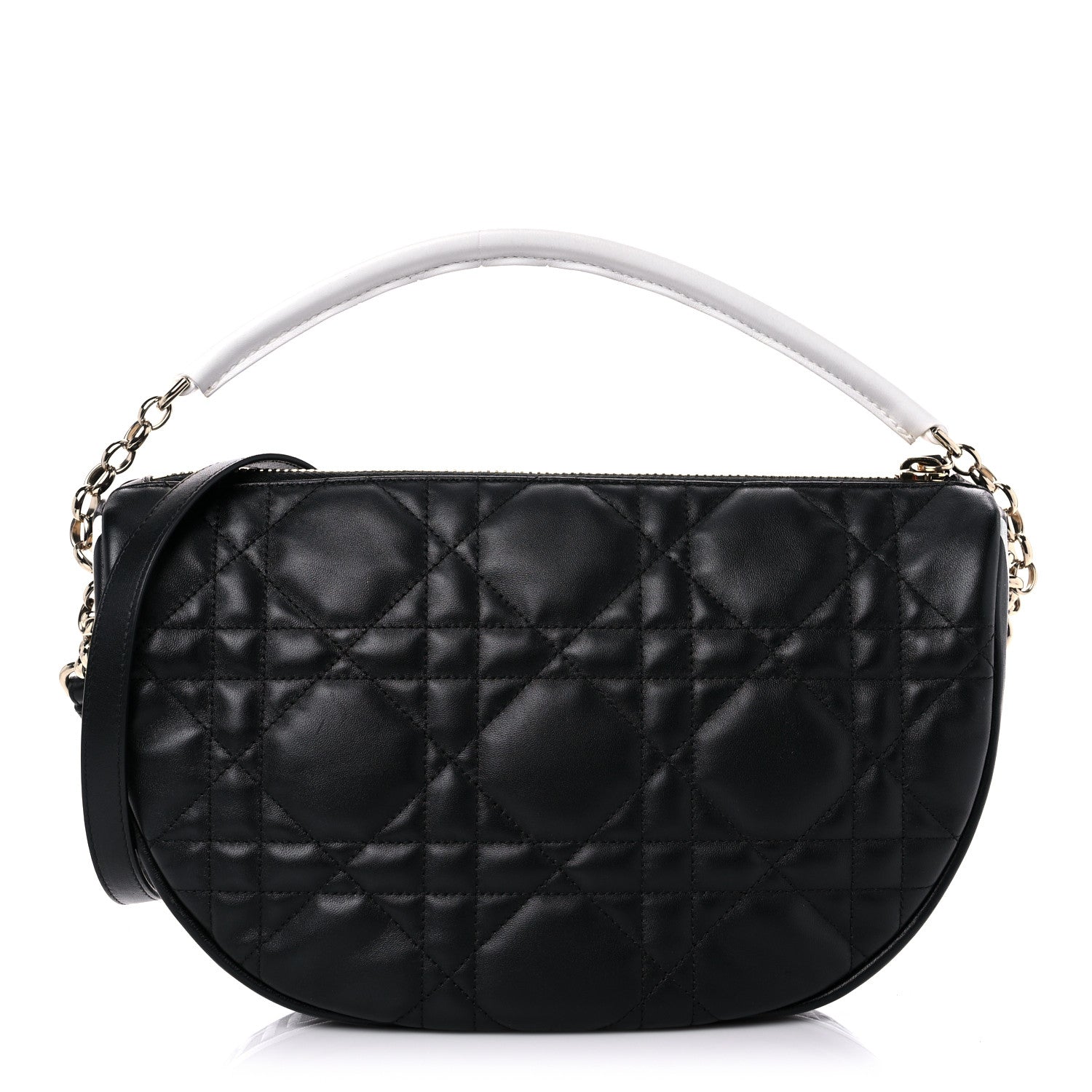 Christian Dior Lambskin Cannage Medium Dior Vibe Hobo Bag Black 1 of 8