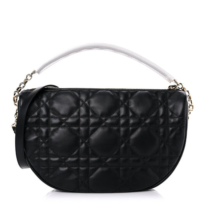 Christian Dior Lambskin Cannage Medium Dior Vibe Hobo Bag Black 1 of 8