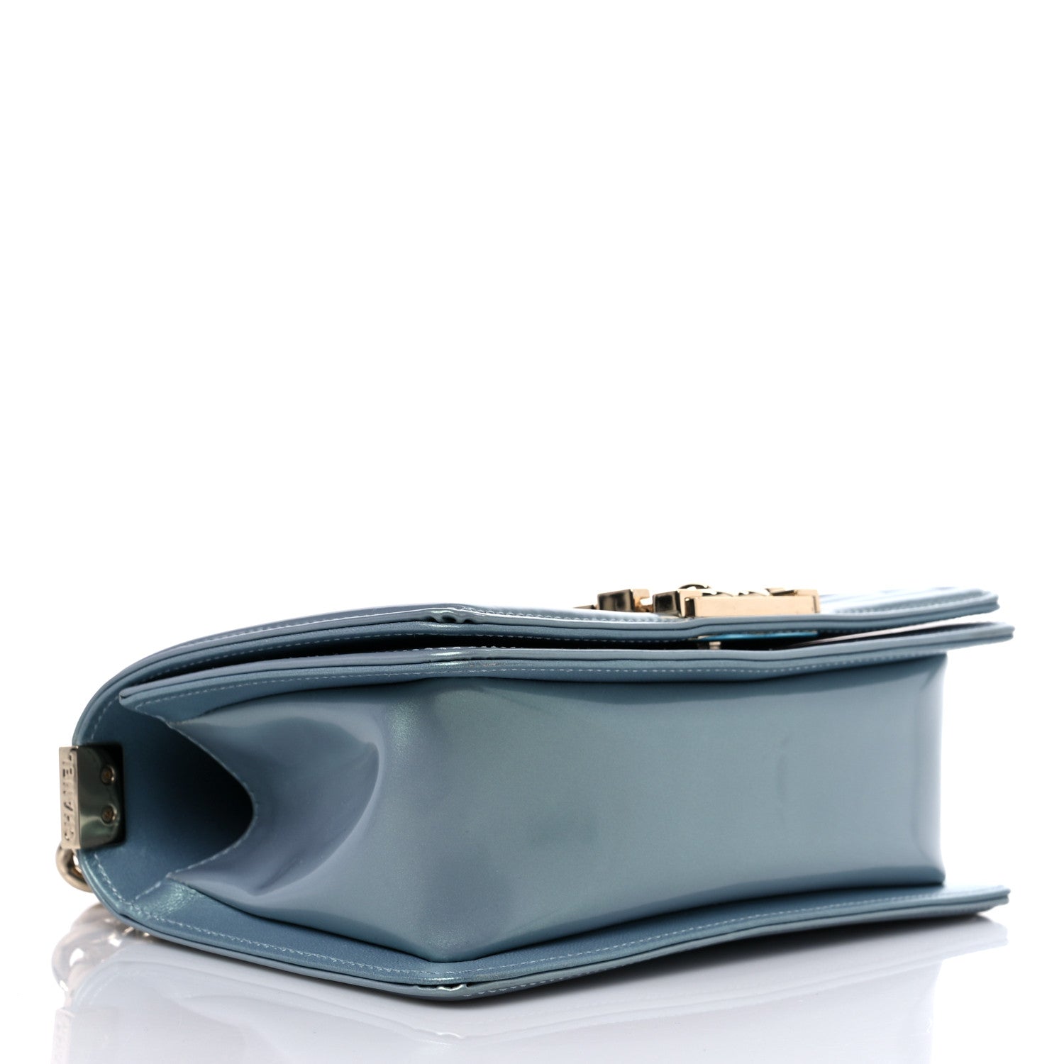 Chanel Iridescent Patent Quilted Small Boy Flap Light Blue 4 of 12
