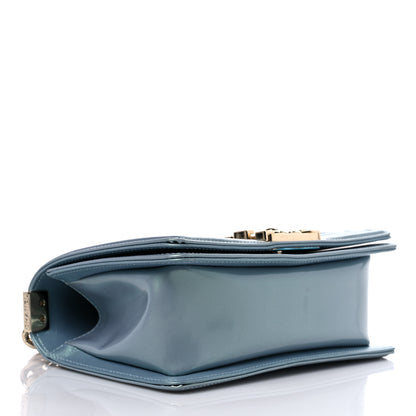 Chanel Iridescent Patent Quilted Small Boy Flap Light Blue 4 of 12