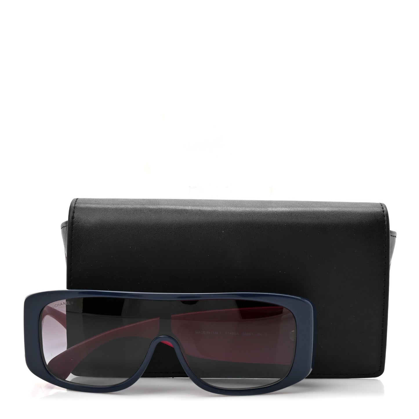 Acetate Shield Sunglasses 71466-A Blue Pink