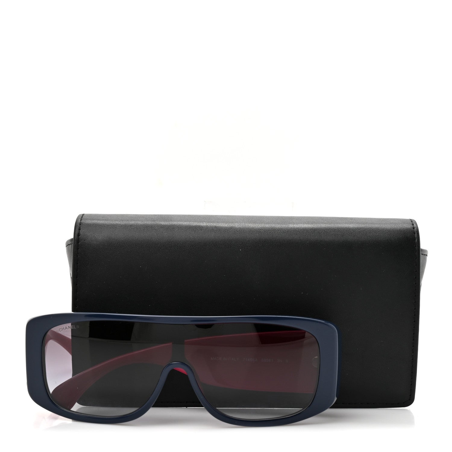 Chanel Acetate Shield Sunglasses 71466-A Blue Pink 8 of 8