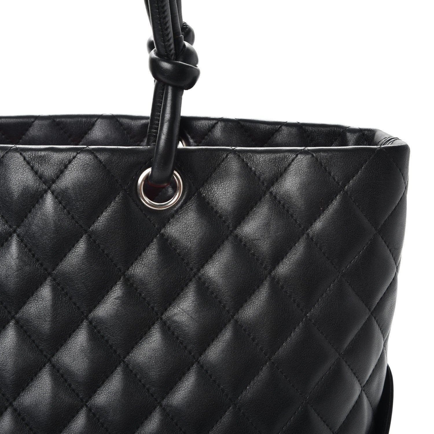 Chanel Calfskin Quilted Large Cambon Tote Black White 8 of 11