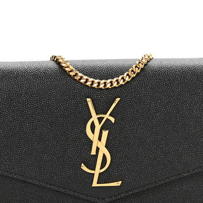 Saint Laurent Grain De Poudre Uptown Chain Wallet Black 9 of 12
