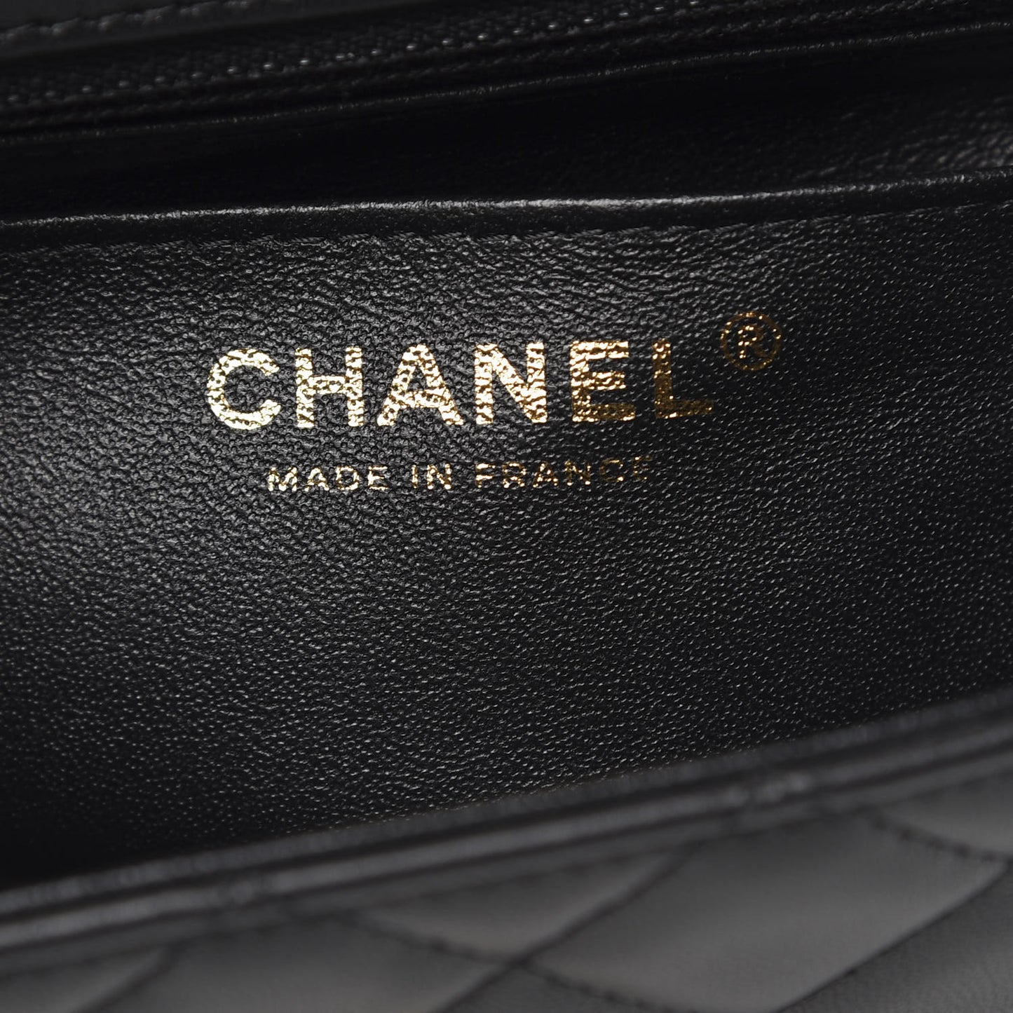 Lambskin Quilted Mini Rectangular Flap Black