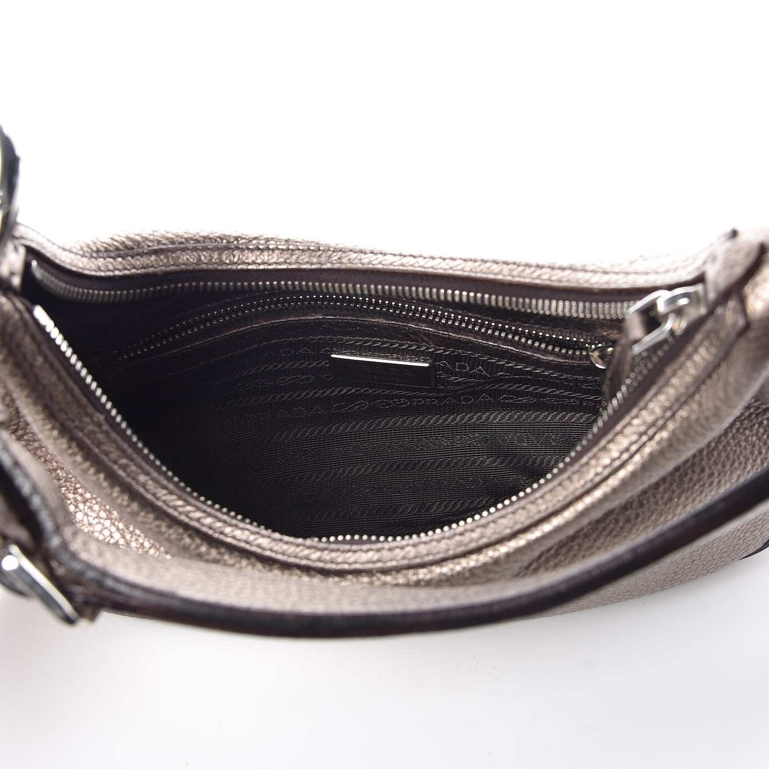 Prada Metallic Vitello Daino Hobo 7 of 11