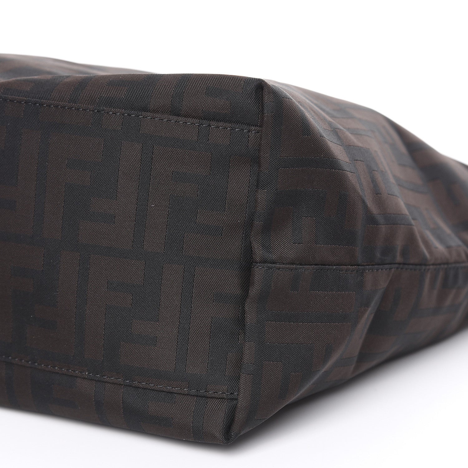 Fendi Nylon Zucca Medium Roll Tote Tobacco 7 of 11