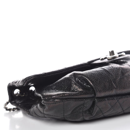Chanel Caviar Quilted Medium Elastic Flap Black 9 of 10