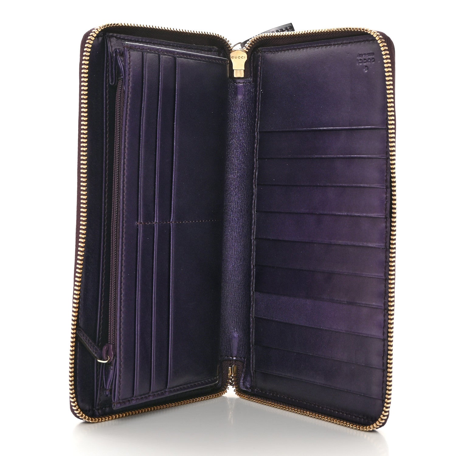 Gucci Shine Microguccissima Zip Around Organizer Wallet Melanzana 5 of 8