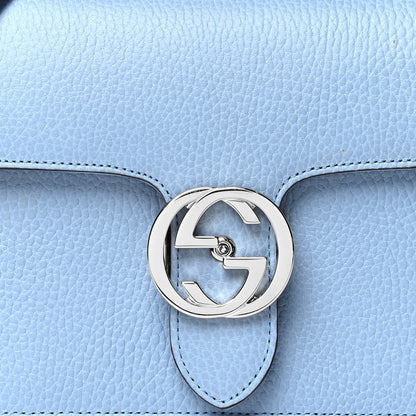 Gucci Dollar Calfskin Small Interlocking G Shoulder Bag Mineral Blue 9 of 11