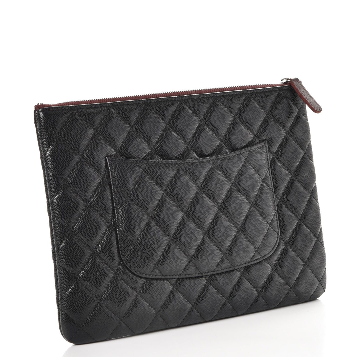Caviar Quilted Medium Cosmetic Case Black