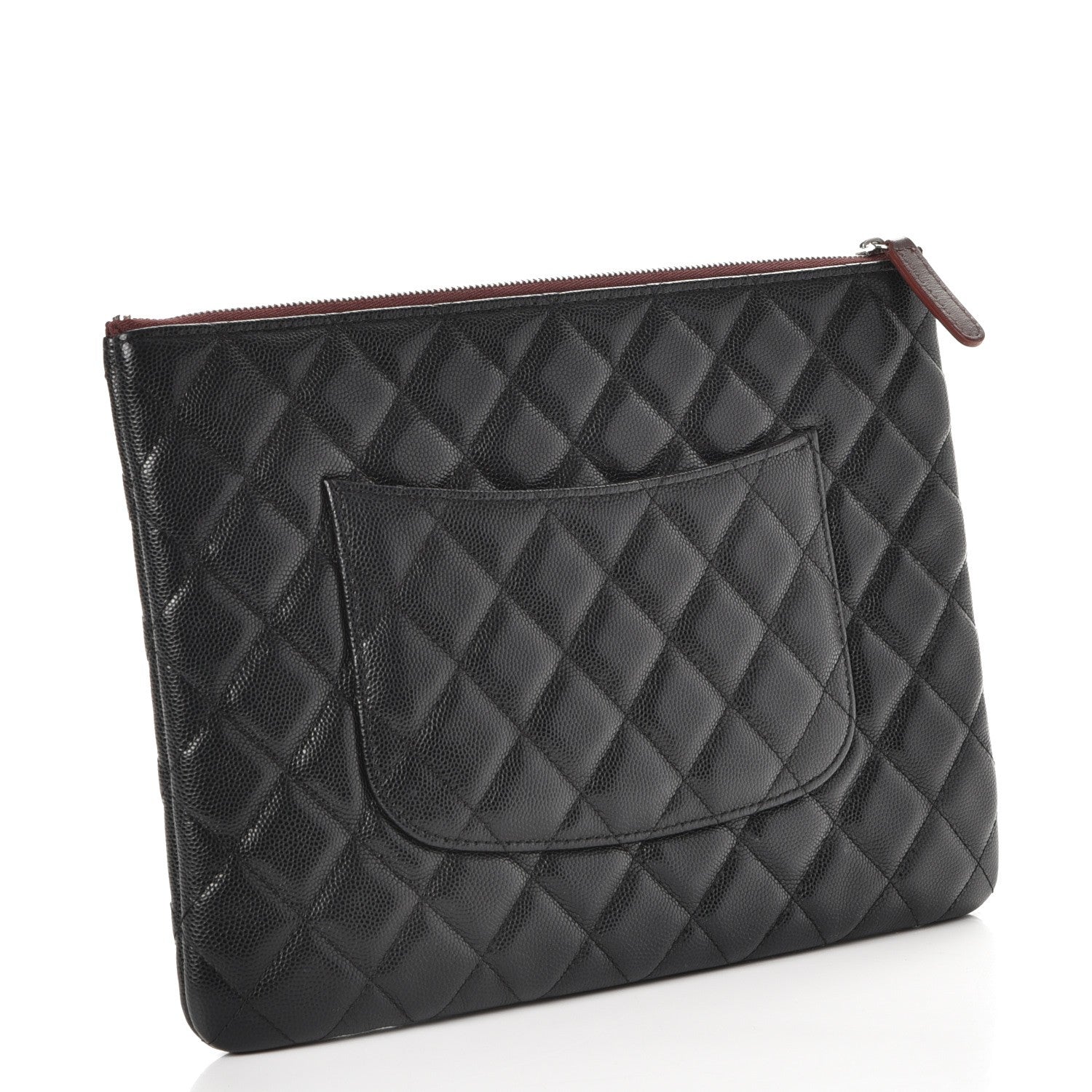 Chanel Caviar Quilted Medium Cosmetic Case Black 3 of 8
