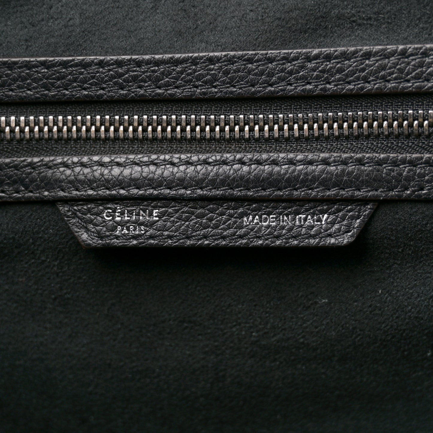 Drummed Calfskin Mini Luggage Black