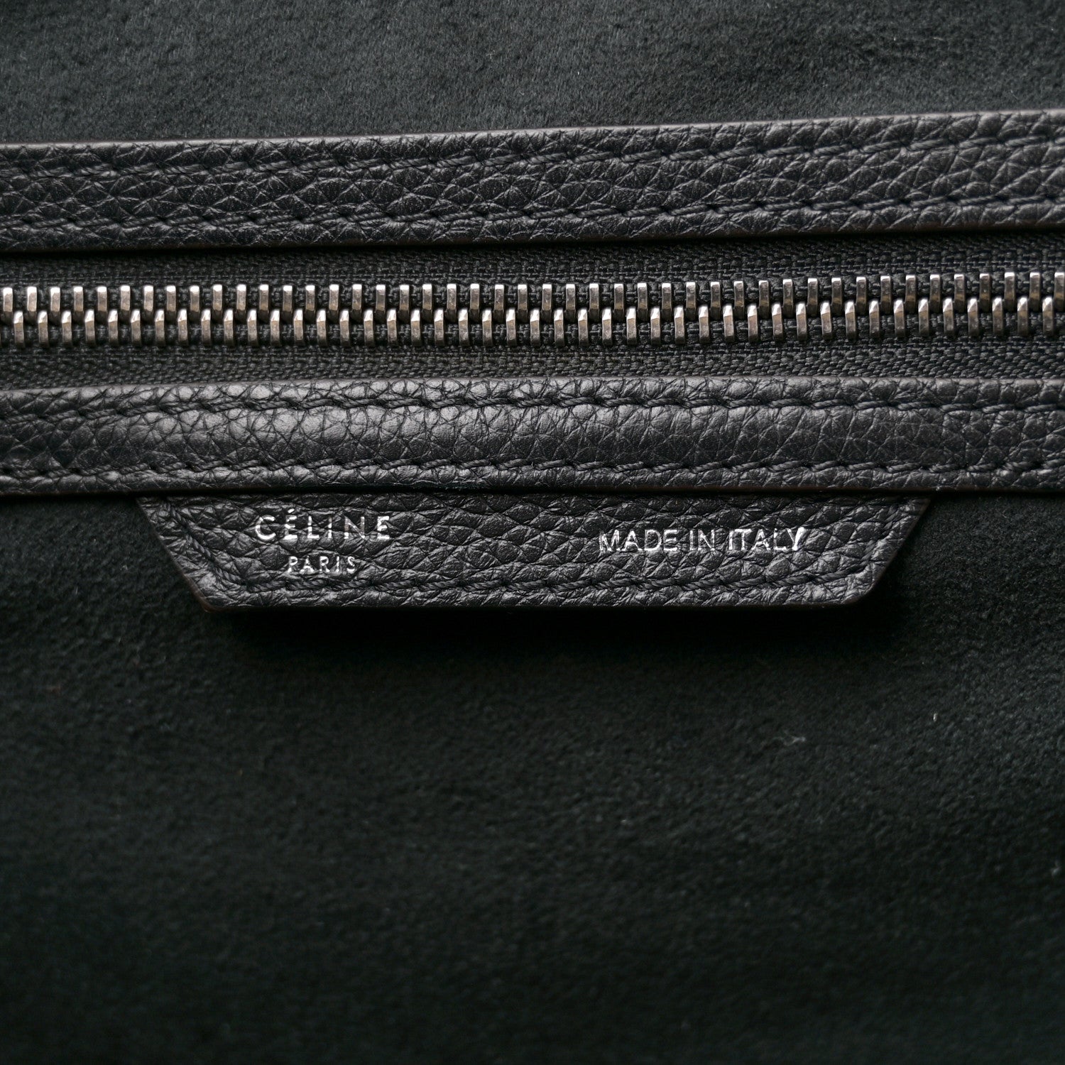 Celine Drummed Calfskin Mini Luggage Black 6 of 10