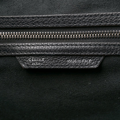 Celine Drummed Calfskin Mini Luggage Black 6 of 10