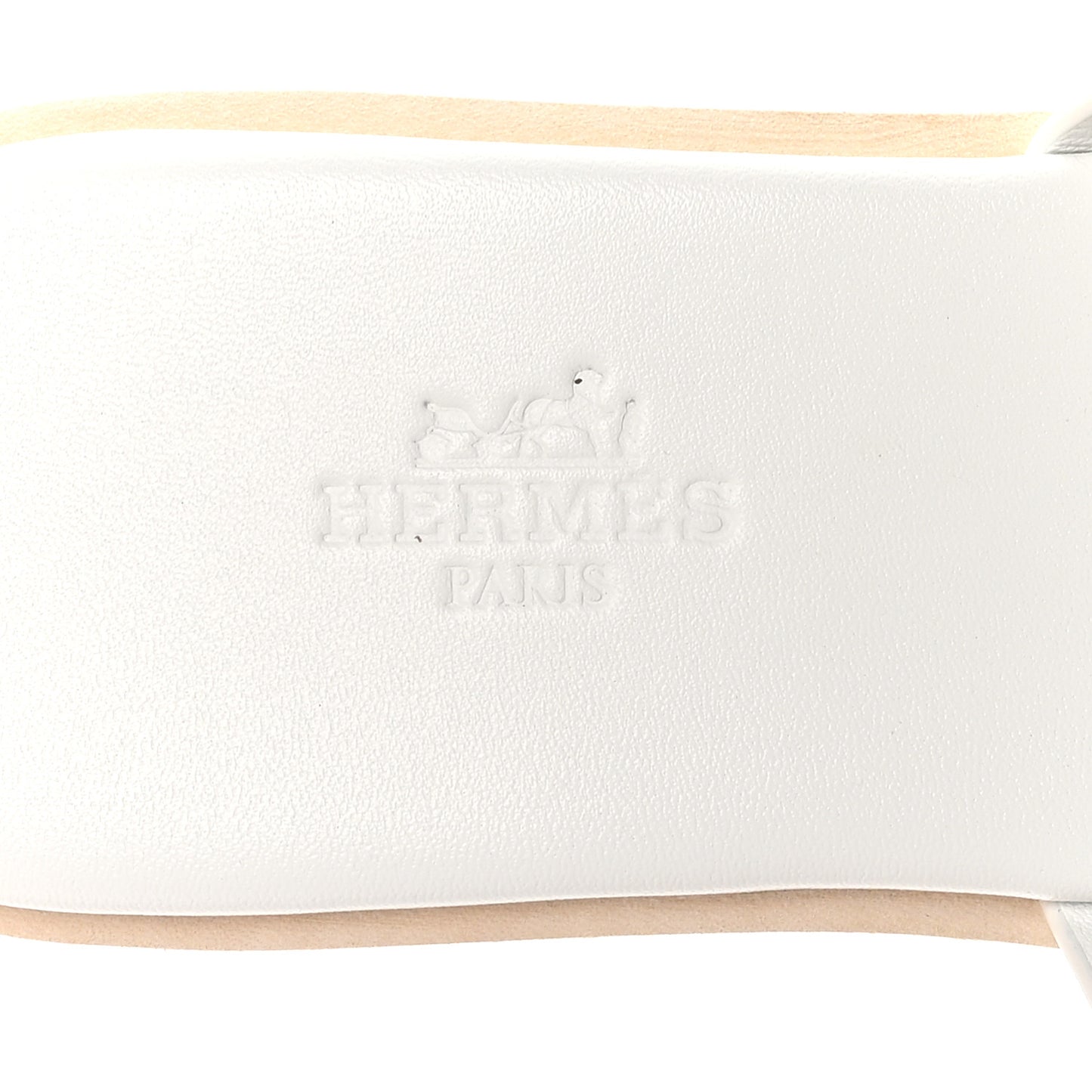 Calfskin Cork Eze 30 Sandals 36 White