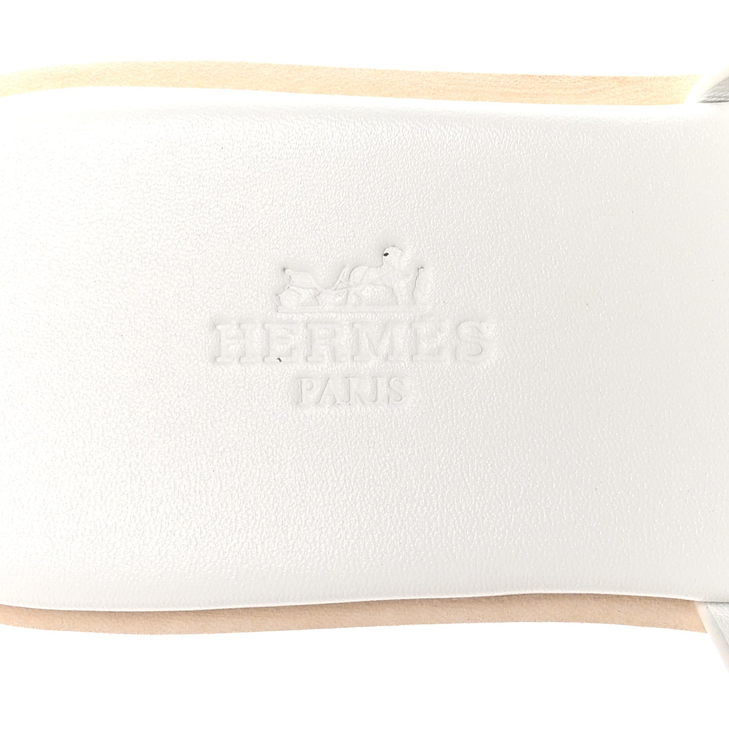 Hermes Calfskin Cork Eze 30 Sandals 36 White 8 of 10