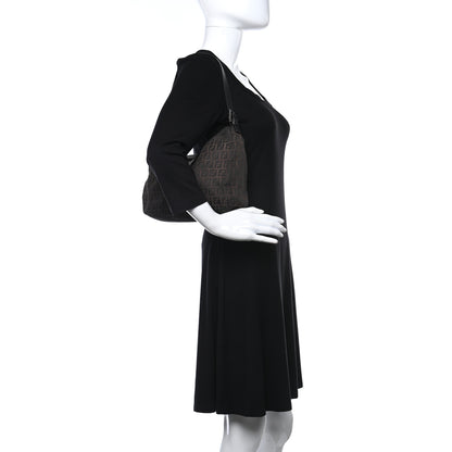 Fendi Zucchino Small Hobo Dark Brown 2 of 9