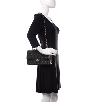 Chanel Caviar Quilted Medium Double Flap Black 2 of 11