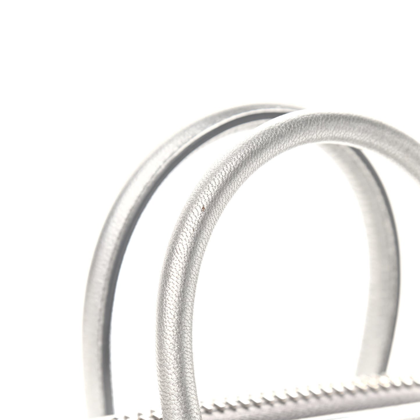 Metallic Sugar Goatskin Mini Antigona Silver