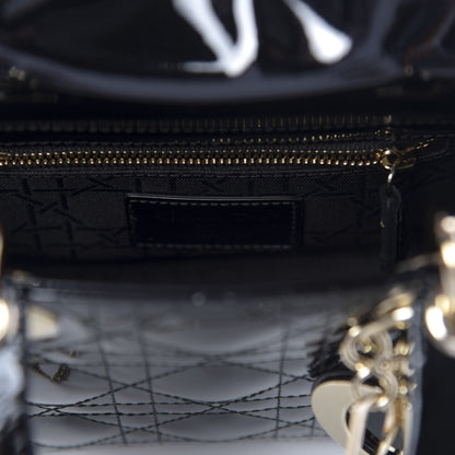 Christian Dior Patent Cannage Mini Lady Dior Black 8 of 9