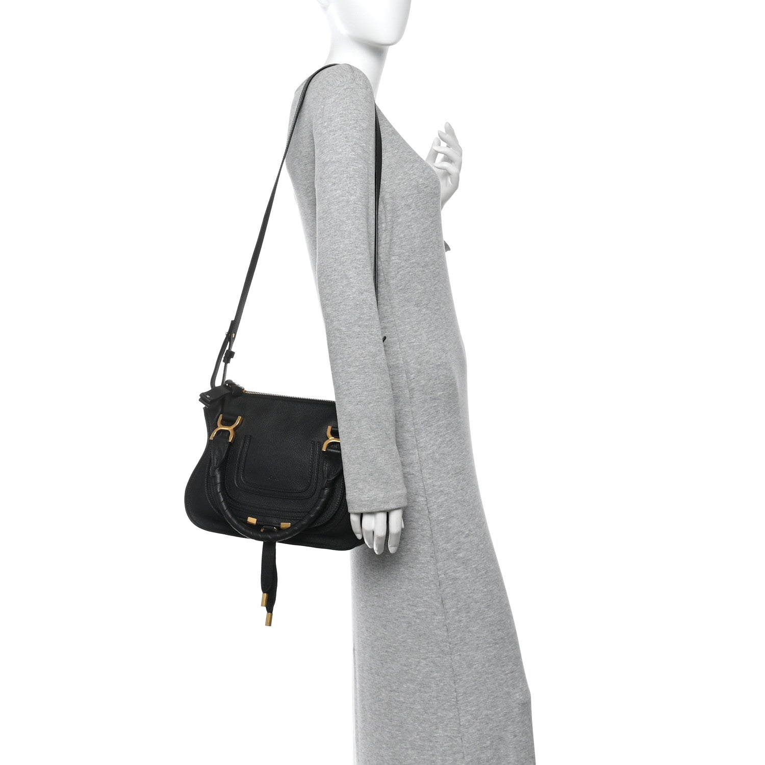 Chloe Calfskin Small Marcie Satchel Black 2 of 10