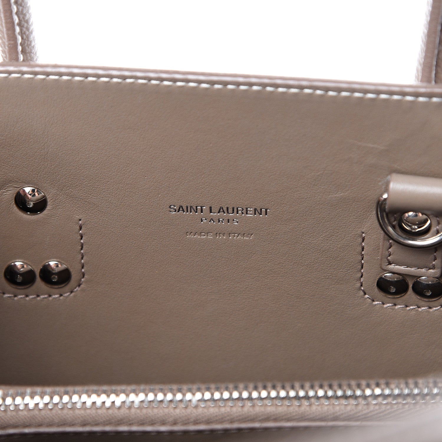 Saint Laurent Grained Calfskin Baby Sac De Jour Taupe 5 of 9