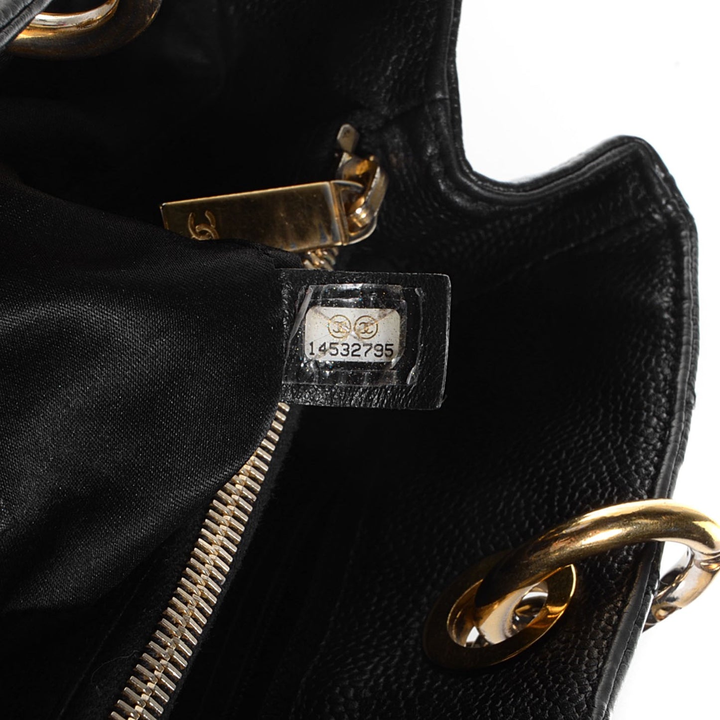 Caviar Quilted Grand Shopping Tote GST Black