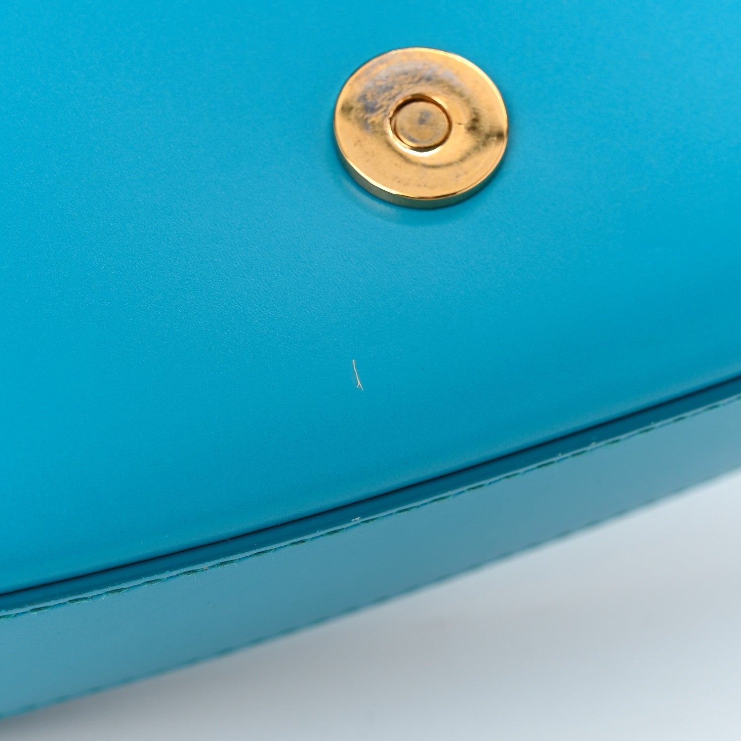 Versace Calfskin Medium Greca Goddess Shoulder Bag Light Blue 10 of 11