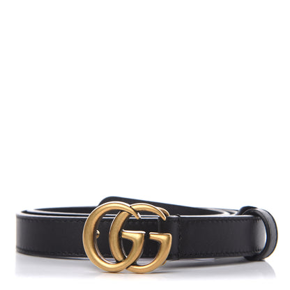 Gucci Calfskin Double G 20mm Belt 70 28 Black 1 of 6