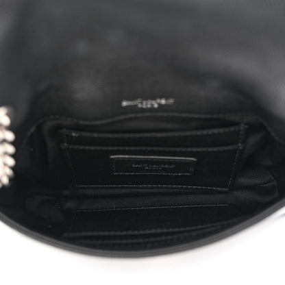 Saint Laurent Grain De Poudre Monogram Toy West Hollywood Fold-Over Bag Black 5 of 12