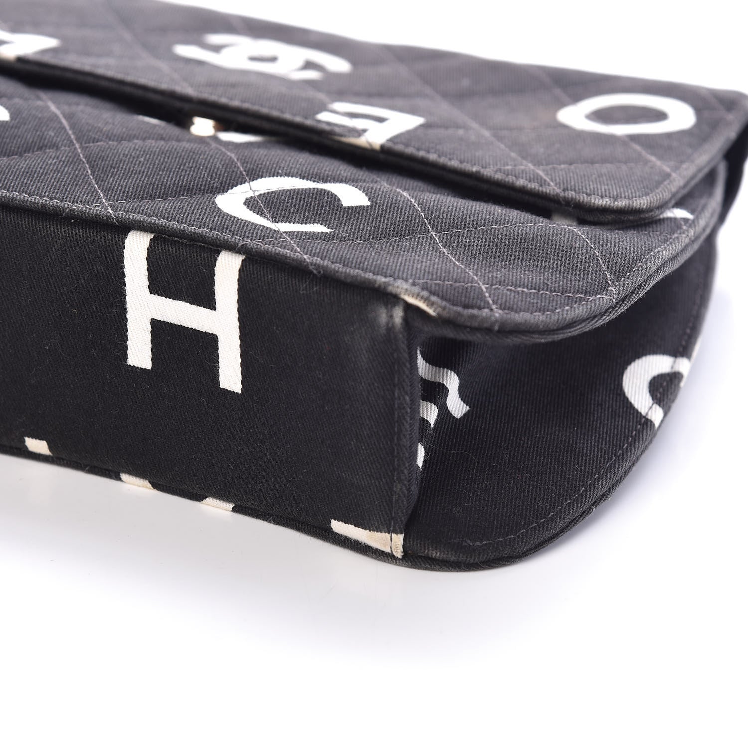 Chanel Canvas Quilted Coco ID Chain Bag Black 10 of 11