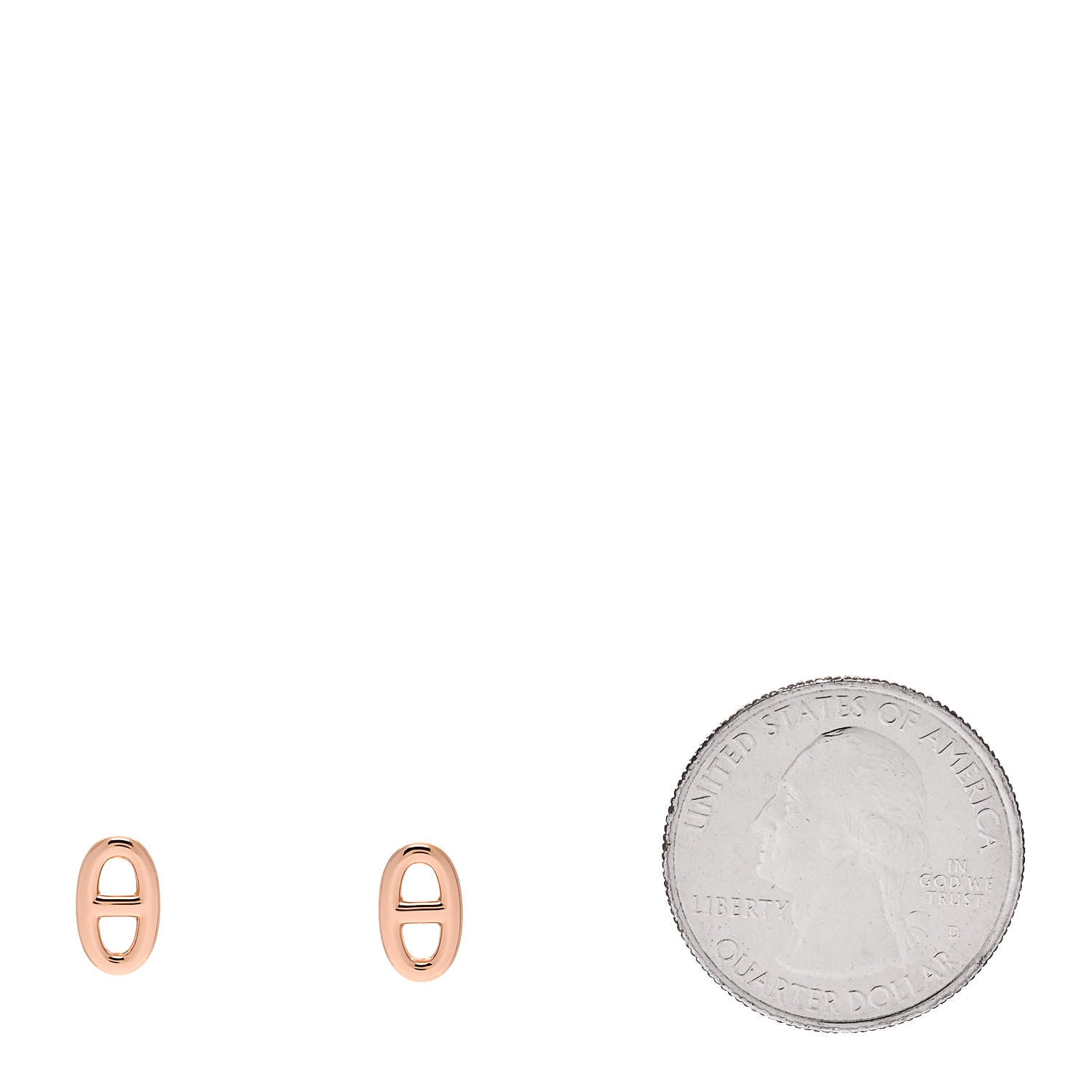 Hermes 18K Rose Gold TPM Farandole Stud Earrings 2 of 6