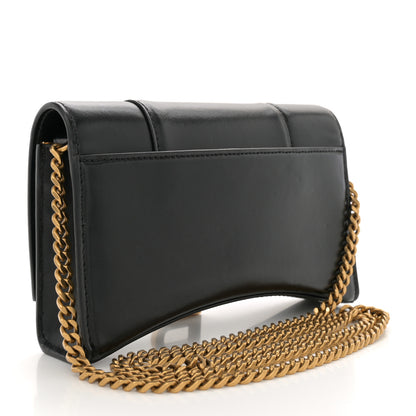 Balenciaga Shiny Box Calfskin Hourglass Chain Bag Black 3 of 11