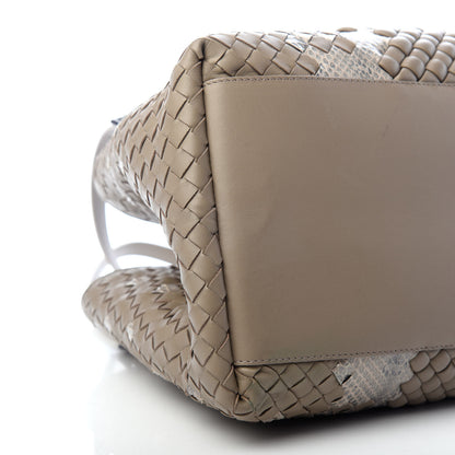 Bottega Veneta Nappa Ayers Intrecciato Medium Seamless Tote Limestone 7 of 9