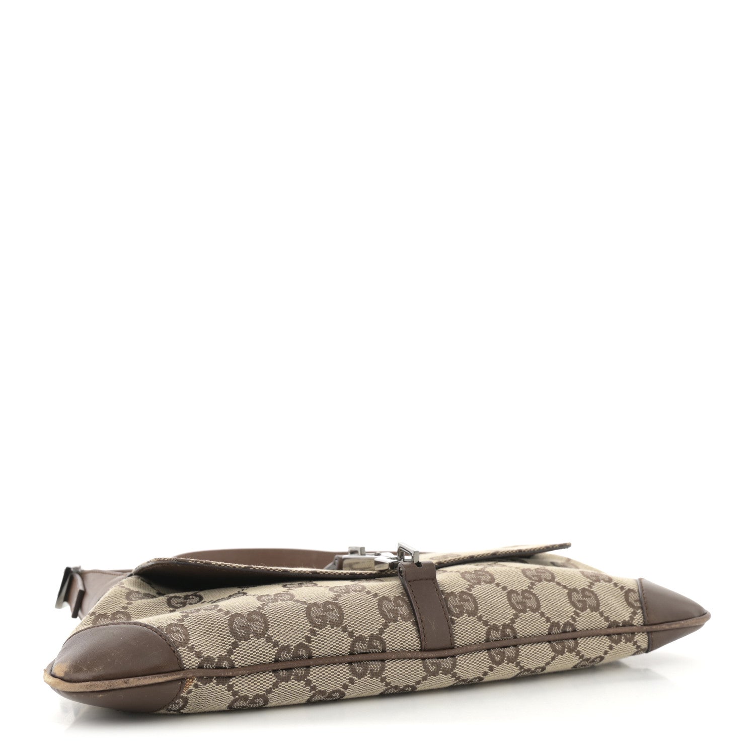 Gucci Monogram Jackie O Flap Bag Brown 4 of 13