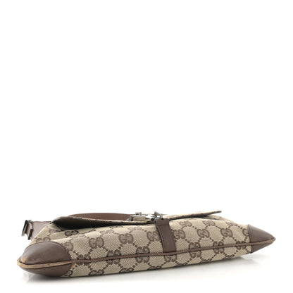 Gucci Monogram Jackie O Flap Bag Brown 4 of 13