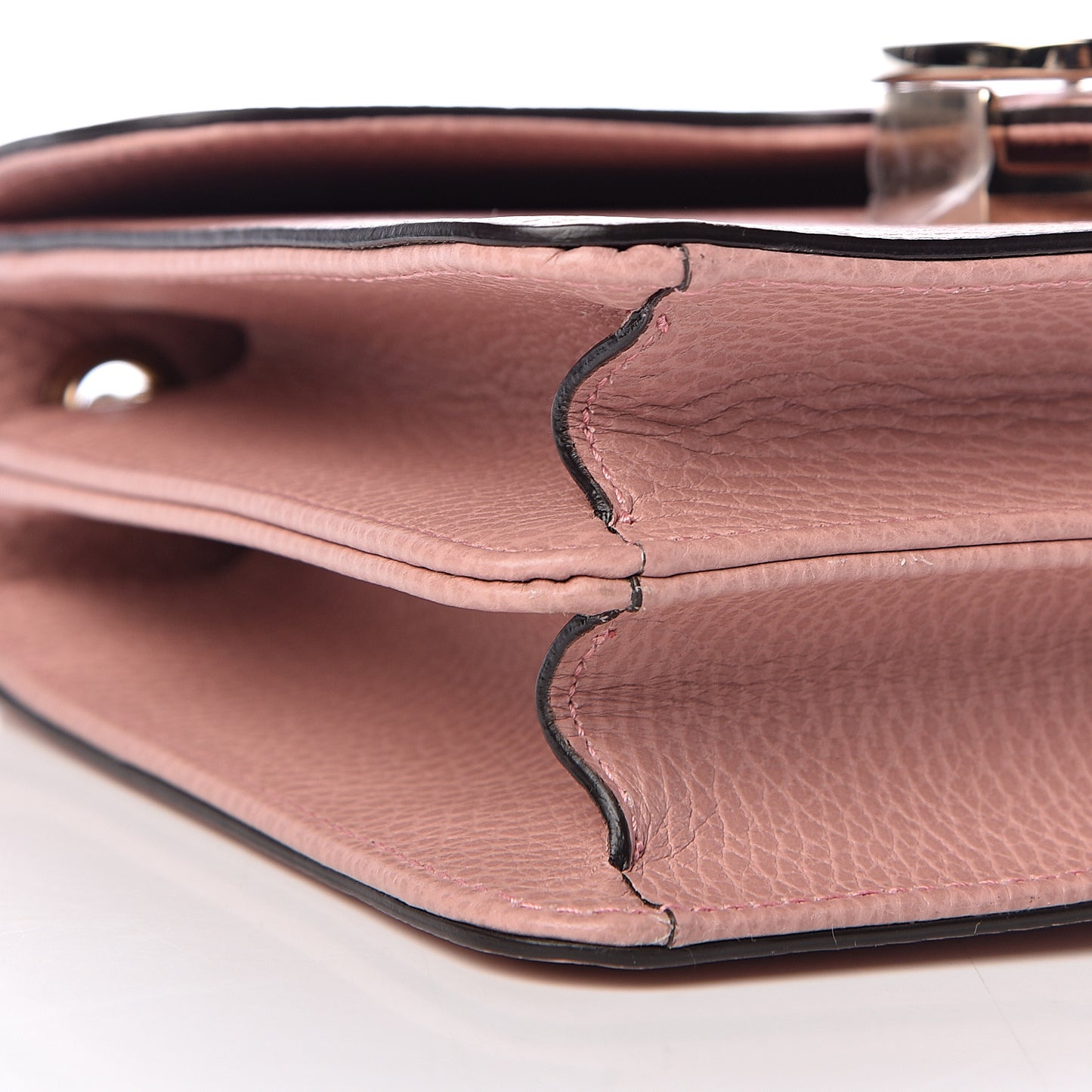 Dollar Calfskin Small Interlocking G Shoulder Bag Soft Pink