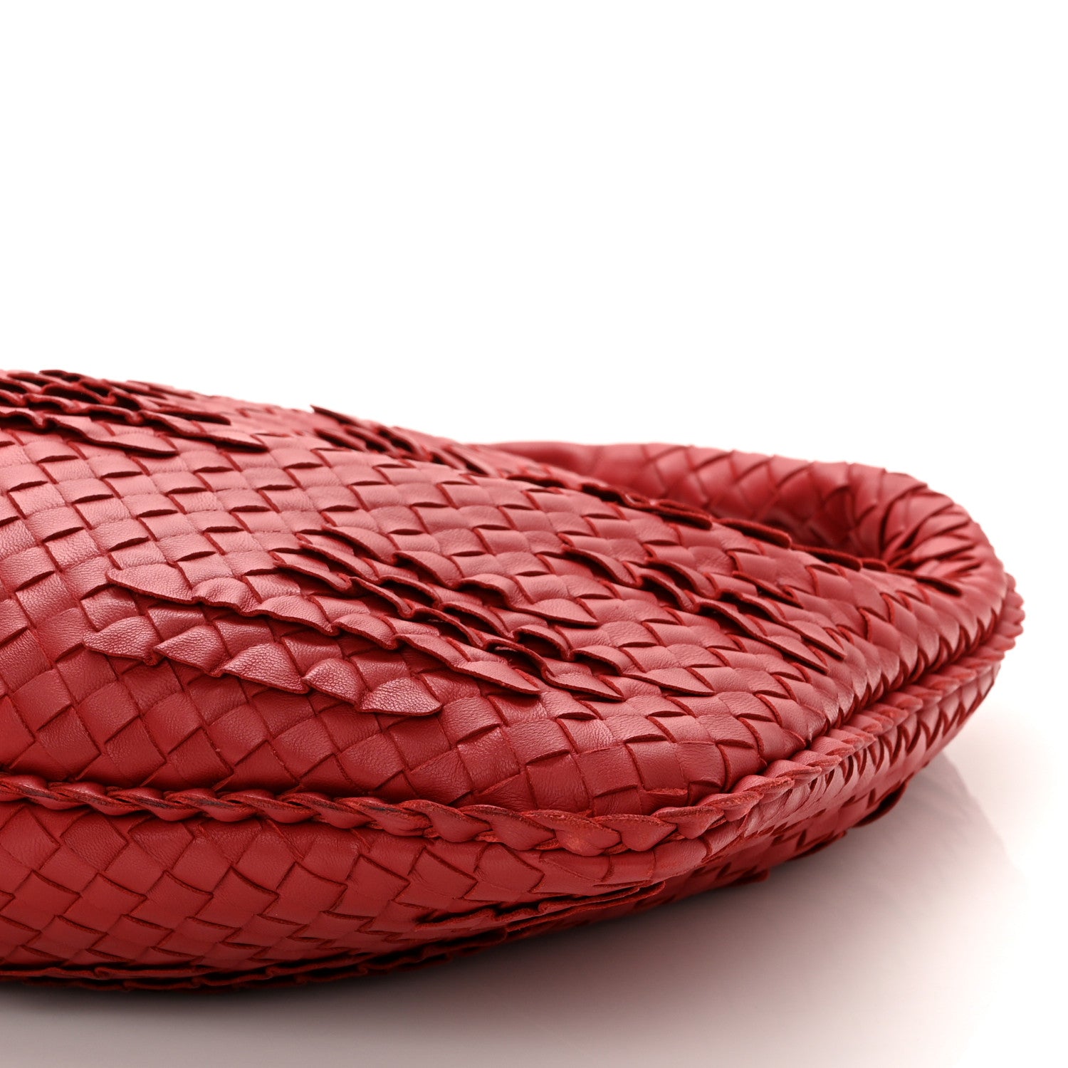 Bottega Veneta Nappa Intrecciato Ruffle Large Veneta Hobo Red 11 of 11